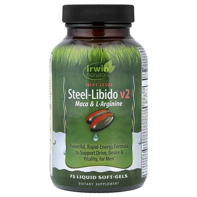 Steel-Libido® V2, Maca & L-Arginine, 75 жидких мягких капсул