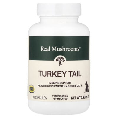 Turkey Tail для собак и кошек, 90 капсул, 0.95 oz (27 g)