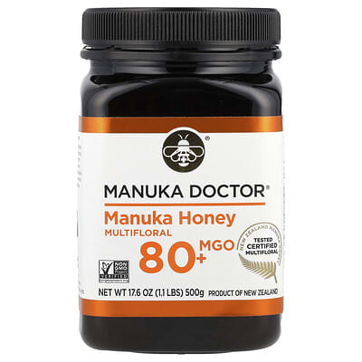 Manuka Honey, Multifloral , MGO 80+, 17.6 oz (500 g)