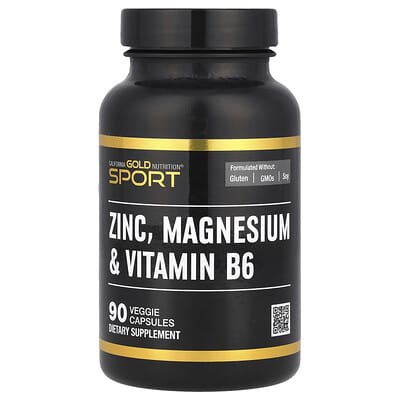 Sport, Zinc, Magnesium, & Vitamin B6, 90 вегетарианских капсул