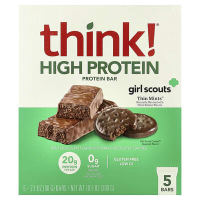 Протеиновые батончики Think! High Protein Bars Thin Mints™ 5 шт. 60 g
