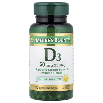 D3 , 50 mcg (2,000 IU), 150 Rapid Release Softgels