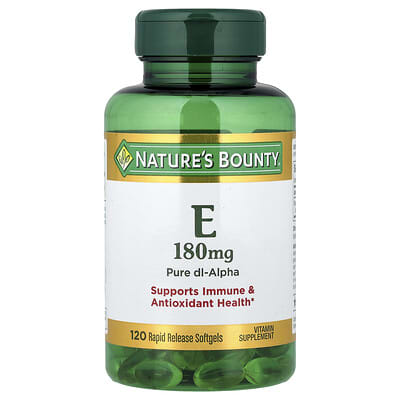 Nature's Bounty Vitamin E, 180 mg, 120 Rapid Release Softgels витамин E