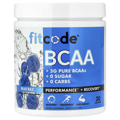 BCAA, Blue Raz, 8.5 oz (240 g)