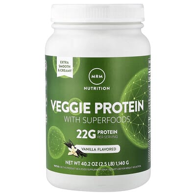 Veggie Protein with Superfoods, Vanilla, 2.5 lb (1,140 g)