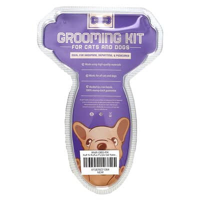 Набор для груминга кошек и собак Ruff 'N Ruffus Gel Rake & Nail Clipper Purple