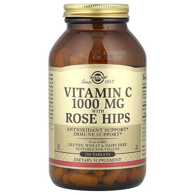 Vitamin C with Rose Hips, 250 Tablets