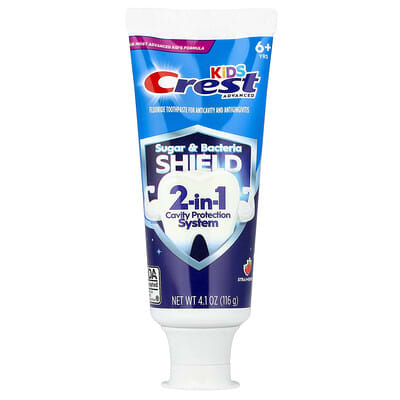 Kids, Advanced, Fluoride Anticavity Toothpaste, 6+ Yrs, Strawberry, 4.1 oz (116 g)