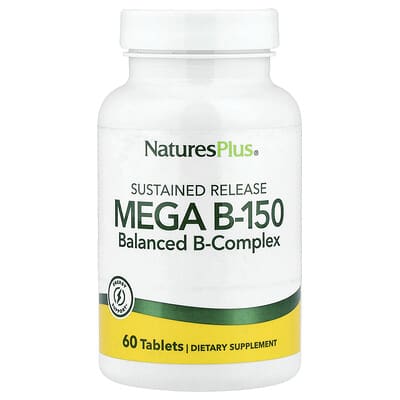 NaturesPlus Mega B-150, пролонгированное высвобождение, 60 таблеток