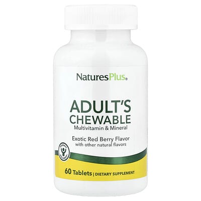 Adult's Chewable Multivitamin & Mineral, Exotic Red Berry, 60 Tablets
