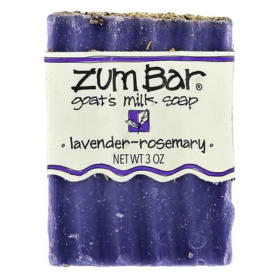 Zum Bar®, кусковое мыло на козьем молоке, лаванда-розмарин, 3 oz