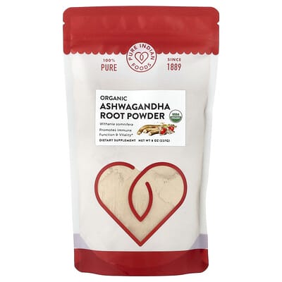 Органический порошок корня ашваганды, 8 oz (227 g)