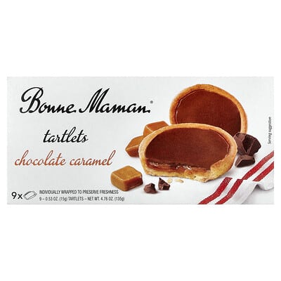 Tartlets, Chocolate Caramel, 9 Tartlets, 0.53 oz (15 g) Each