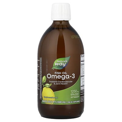 Рыбье масло Omega-3, лимон, 16.9 fl oz (500 ml)