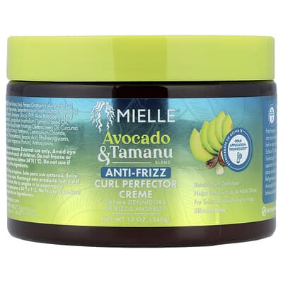 Mielle Крем для идеальных завитков Anti-Frizz, авокадо и таману, 12 oz (340 g)