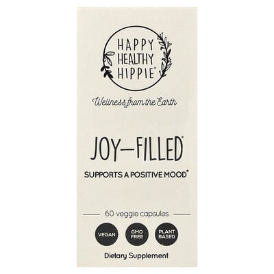 Happy Healthy Hippie Капсулы Joy-Filled®, для поддержания позитивного настроения, 60 шт.