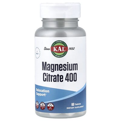 Magnesium Citrate 400, 60 Tablets (200 mg per Tablet)