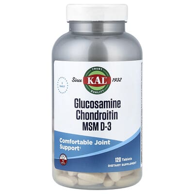 Glucosamine Chondroitin MSM D-3, 120 таблеток
