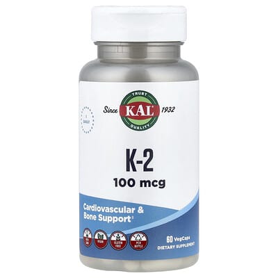 K-2, 100 mcg, 60 VegCaps