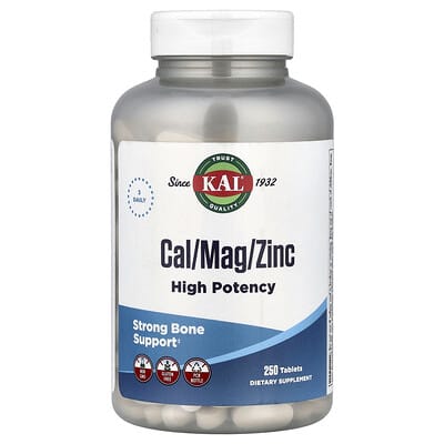 Cal/Mag/Zinc, High Potency, 250 таблеток