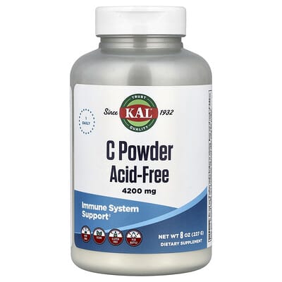 Витамин C Powder, Acid-Free, 8 oz (227 g), KAL