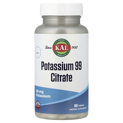 Potassium 99 Citrate, 99 mg, 100 Tablets