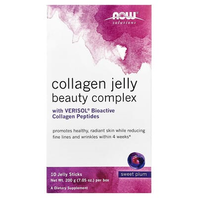 Коллагеновое желе для красоты Solutions, Sweet Plum, 10 стиков, 0.705 oz (20 g) каждый