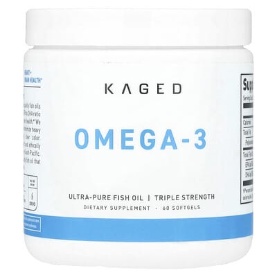 Kaged Omega-3, усиленная формула, 60 мягких гелевых капсул