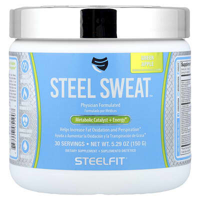 Steel Sweat ™, Metabolic Catalyst + Energy, Green Apple, 5.29 oz (150 g)