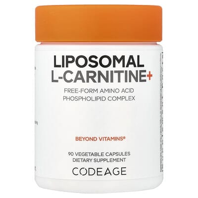 Codeage Липосомальный L-Carnitine+, 90 растительных капсул (500 mg на капсулу)