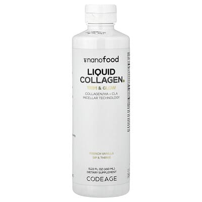 Nanofood жидкий коллаген, ваниль French Vanilla, 15.22 fl oz (450 ml)