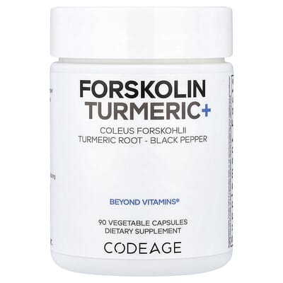 Codeage Forskolin Turmeric+, 90 вегетарианских капсул