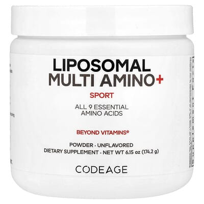 Codeage Sport многоаминокислотный порошок липосомальный без вкуса 6.15 oz (174.2 g)