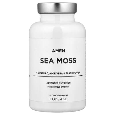 Amen, Sea Moss + Vitamin C, Aloe Vera & Black Pepper, 90 Vegetable Capsules