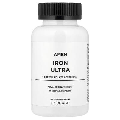 Codeage Amen, Iron Ultra, 60 растительных капсул