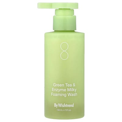Молочная пенка для умывания Green Tea & Enzyme By Wishtrend, 4.73 fl oz (140 ml)