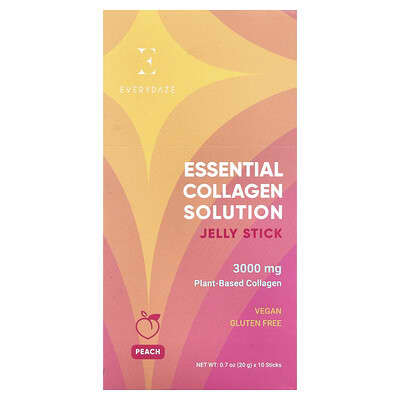 Желейные палочки Essential Collagen Solution, Peach, 10 штук, 0.7 oz (20 g) каждая