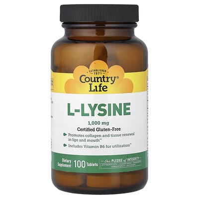 Country Life L-Lysine, 100 таблеток