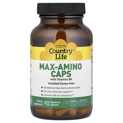 Max-Amino Caps с витамином B6, 90 вегетарианских капсул