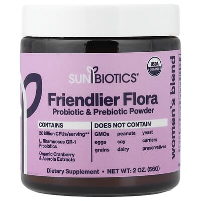 Sunbiotics, Women's Blend, пробиотический и пребиотический порошок, 2 oz (56 g)