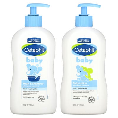 Набор Cetaphil Healthy Skin Essentials для детей, 2 предмета, по 13.5 fl oz (399 ml) каждый