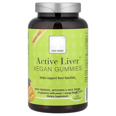 Веганные жевательные конфеты Active Liver™ Peach/Mango, 60 шт