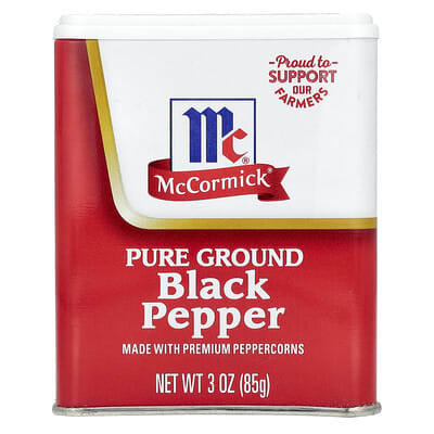 Молотый черный перец Pure, 3 oz (85 g)