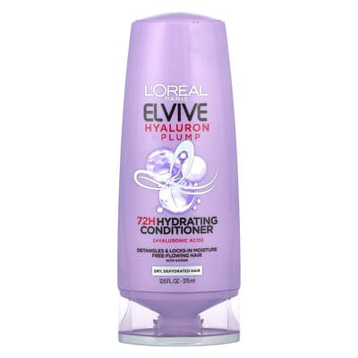 Elvive, Hyaluron + Plump, 72H Hydrating Conditioner, Dry, Dehydrated Hair, 12.6 fl oz (375 ml)
