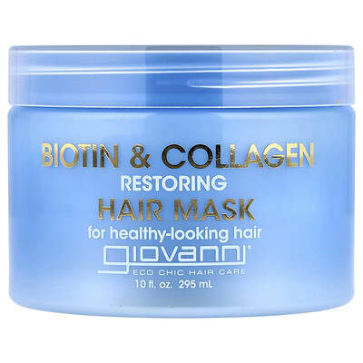 Восстанавливающая маска для волос с биотином и коллагеном, 10 fl oz (295 ml)