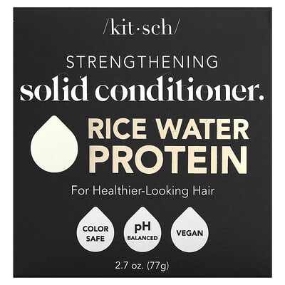 Rice Water Protein Solid Conditioner Bar, Strengthening, For Thin, Fine, & Damaged Hair, White Tea & Mandarin, 2.7 oz (77 g)
