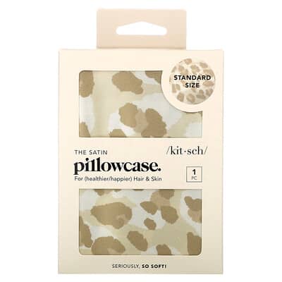 Kitsch атласная наволочка, Standard Size, Leopard, 1 шт.