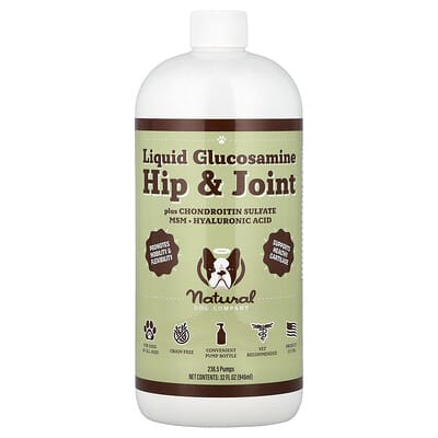 Hip & Joint Liquid Glucosamine для собак, All Ages, 32 fl oz (946 ml)
