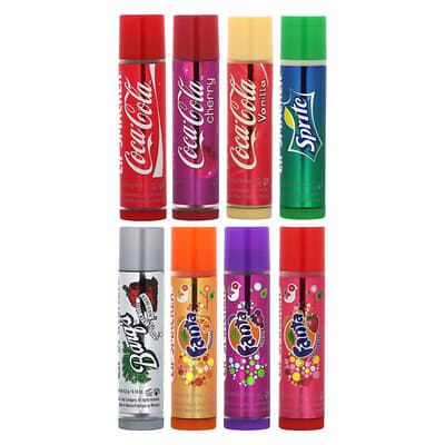 Бальзам для губ Coca-Cola, ассорти, 8 Pack, 0.14 oz (4 g) каждый