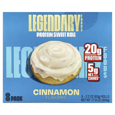 Protein Sweet Roll, Cinnamon, 8 Pack, 2.2 oz (63 g) Each